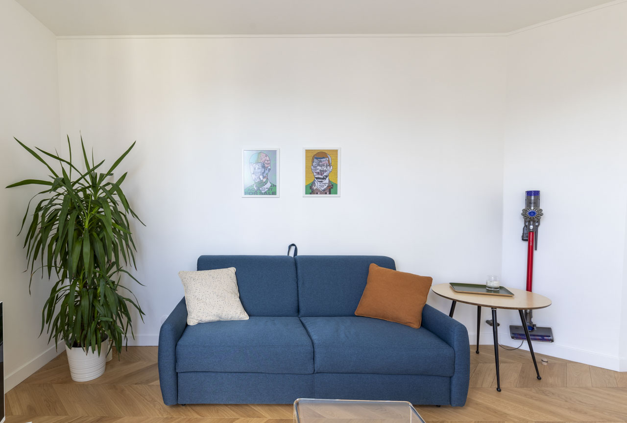 Canapé-lit du séjour, couchage d'appoint pour deux personnes